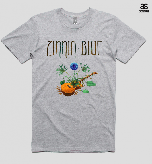 Zinnia Blue T-Shirt - Grey